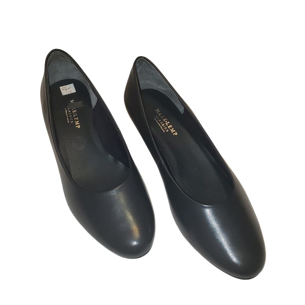 Mark Lemp Classics Walking Cradles Navy Leather Shoes Pumps 8.5D Boxed